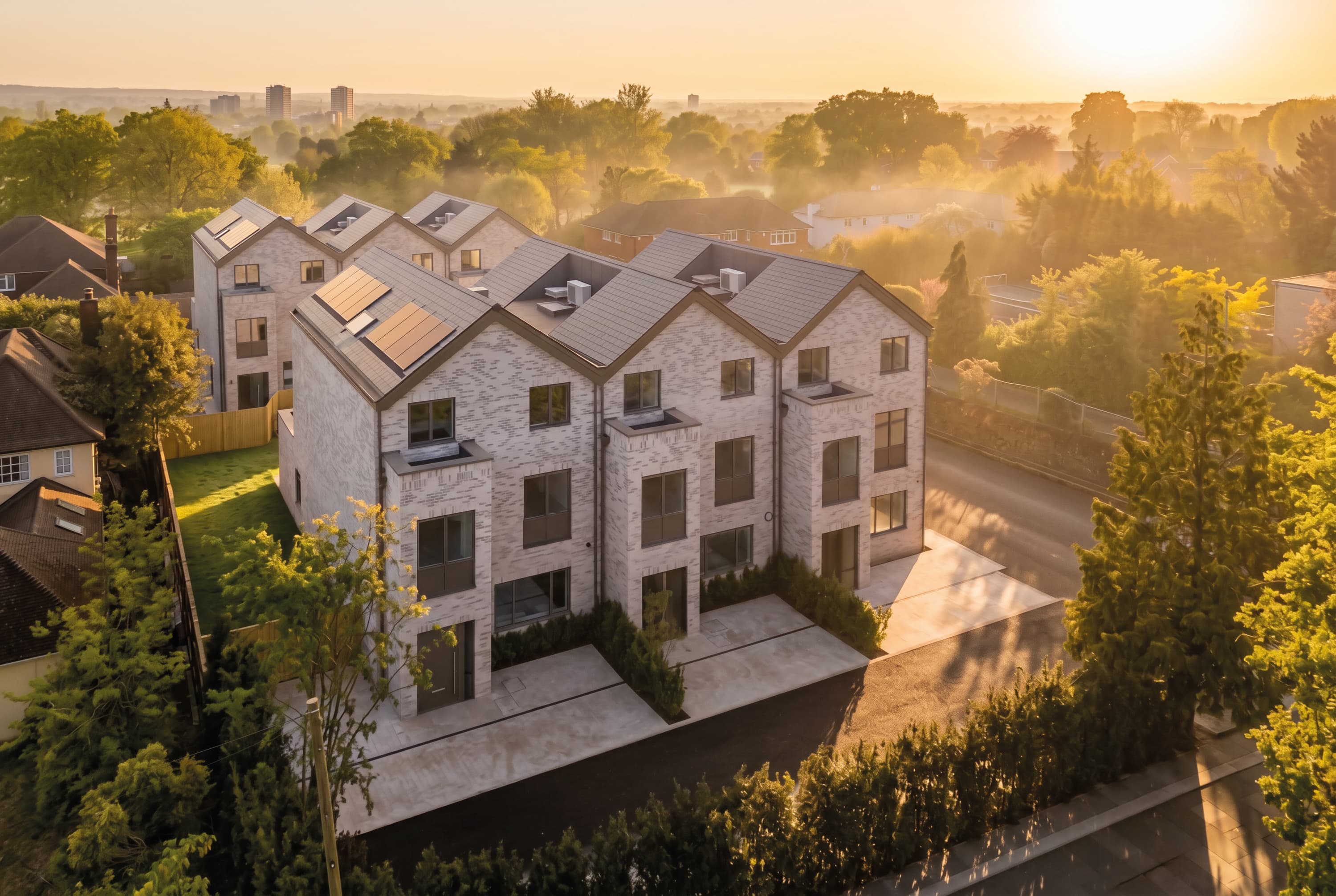 Swift Place exterior at sunrise